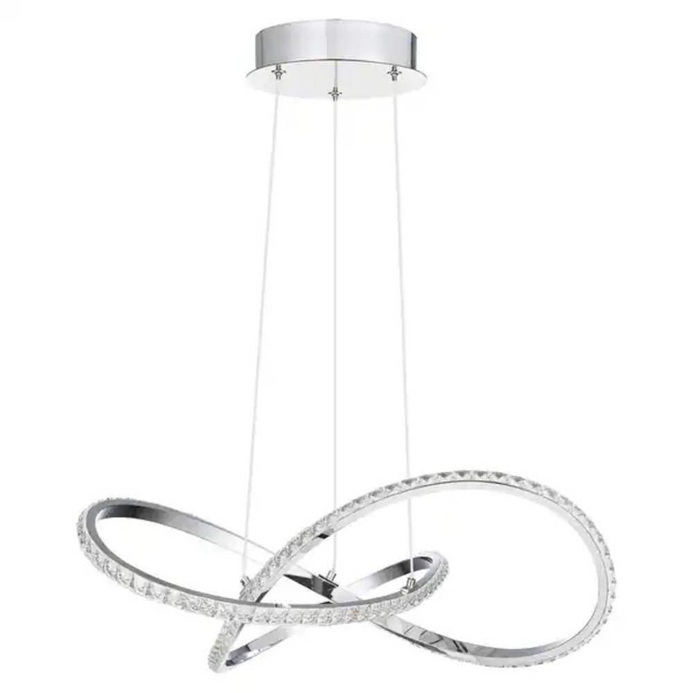 Rumi Integrated LED Polished Chrome Pendant